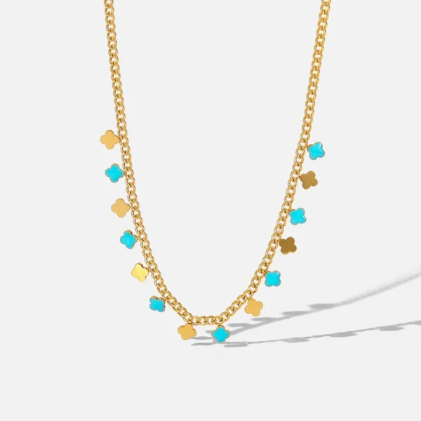 Gold Clover Necklace - Image 4