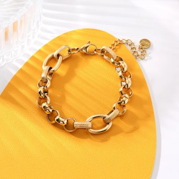 Thick Gold Bracelet - Image 3