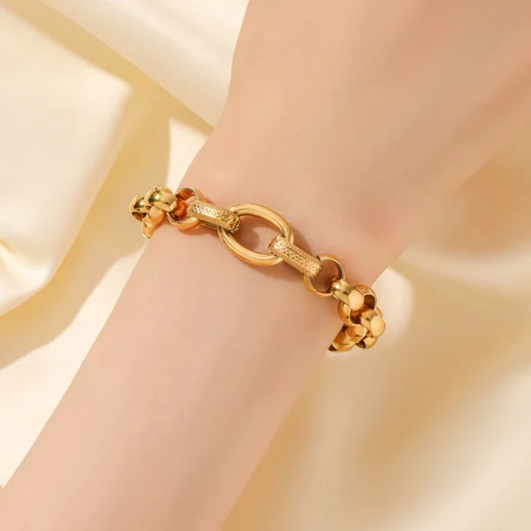 Thick Gold Bracelet - Image 2