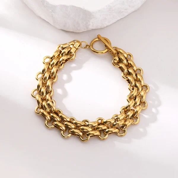 Golden Cuban Bracelet - Image 4