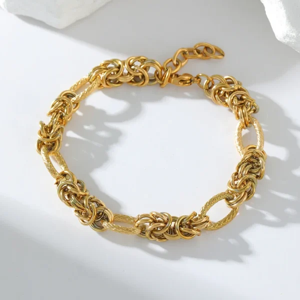 Twisted Gold Bangle Bracelet