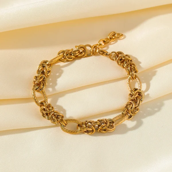 Twisted Gold Bangle Bracelet - Image 3