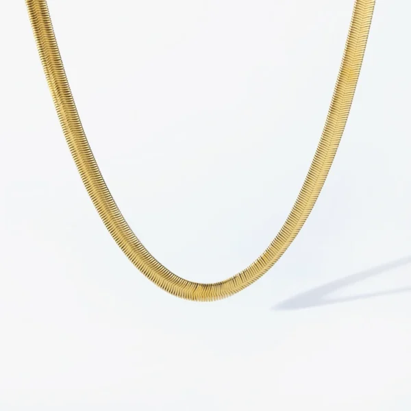 Gold Snake Chain Necklace - Image 4