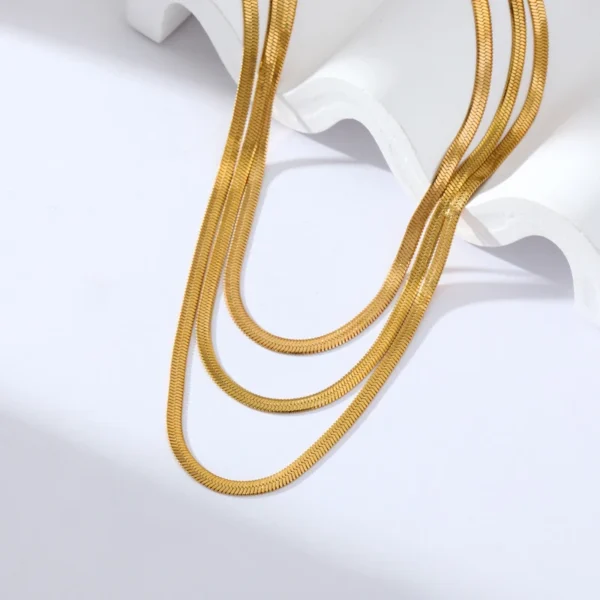 Gold Stacking Layered Necklace